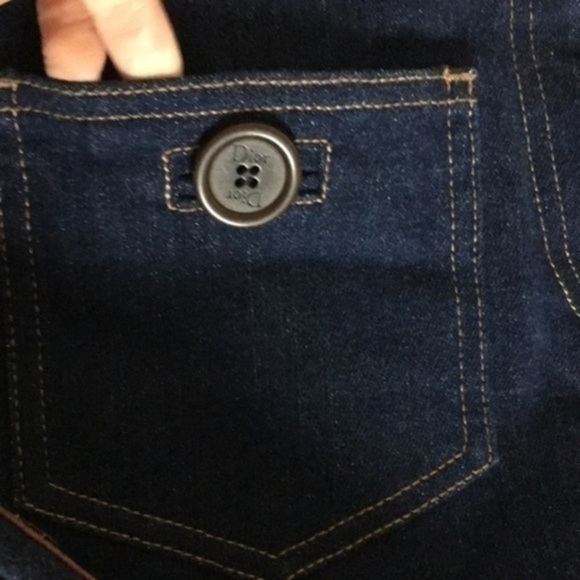 Christian DIOR lambskin jeans leather DIOR print detail US 2 FR 34 Made in Italy - Picture 12 of 15